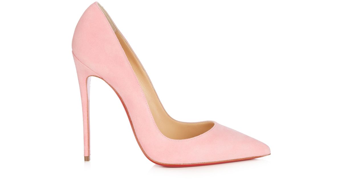 Pink suede hotsell louboutin heels